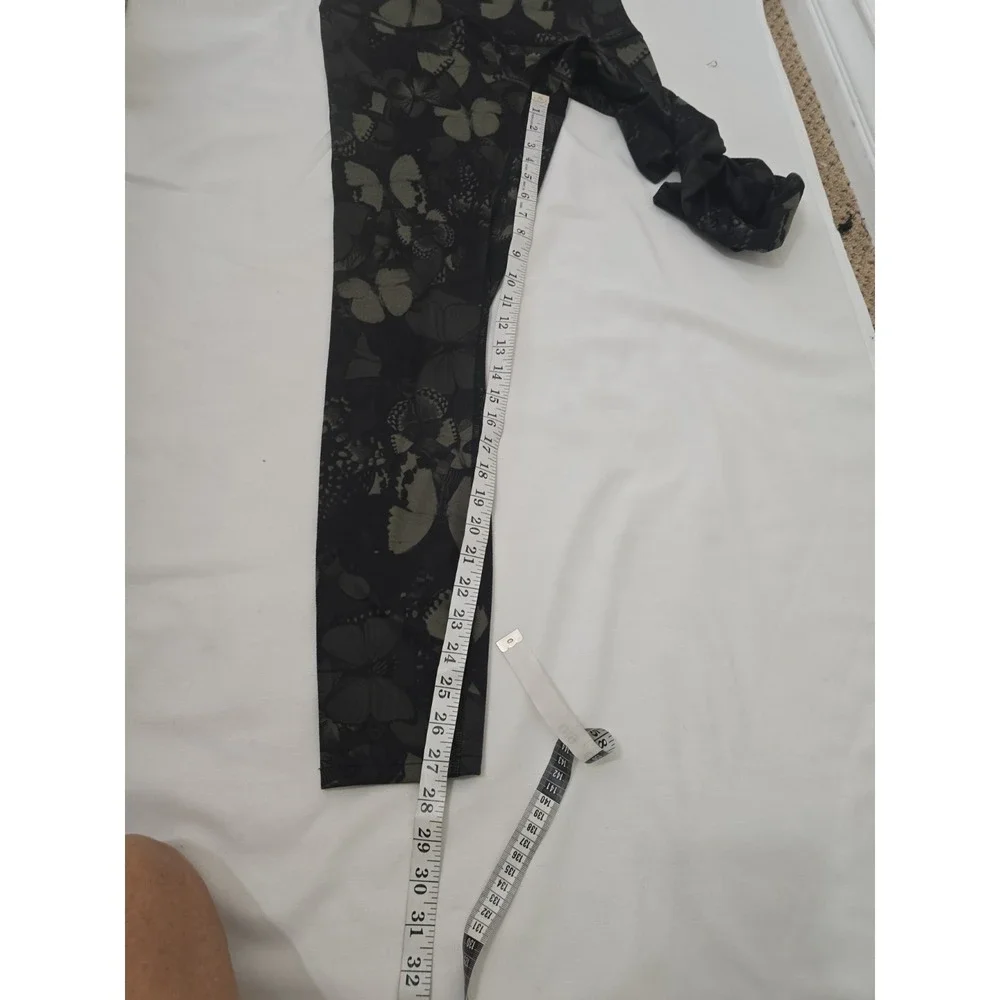 Lululemon Wunder Under Hi-Rise Full-On Luon Biggie Butterfly Green Black Sz 6